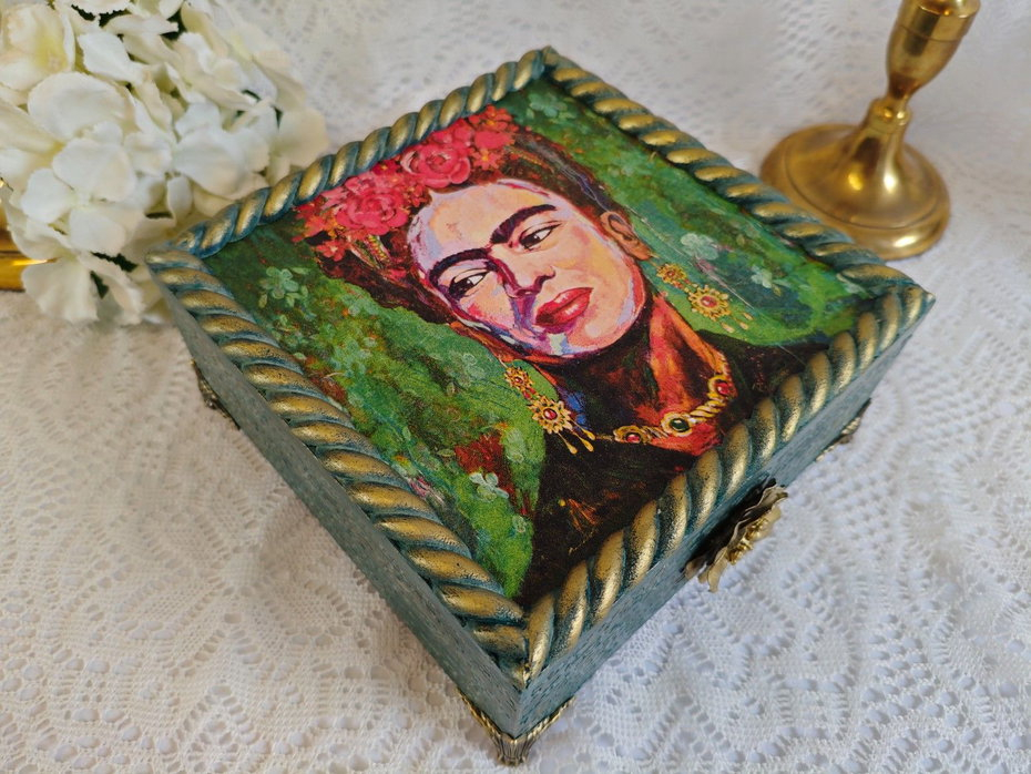 Cutie din lemn-Frida Kahlo [9]
