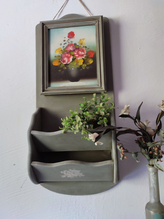 Dulăpior Vintage pentru Chei cu Suport pentru Plicuri sau Reviste [6]