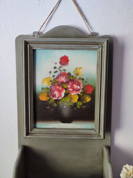 Dulăpior Vintage pentru Chei cu Suport pentru Plicuri sau Reviste [2]