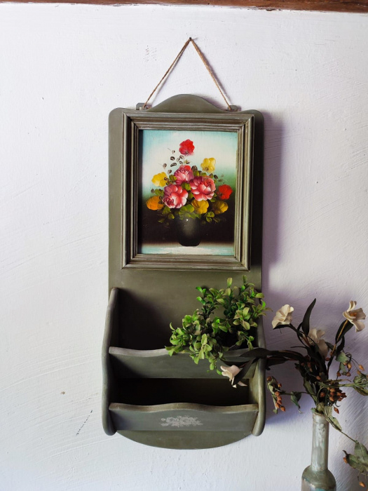 Dulăpior Vintage pentru Chei cu Suport pentru Plicuri sau Reviste [1]