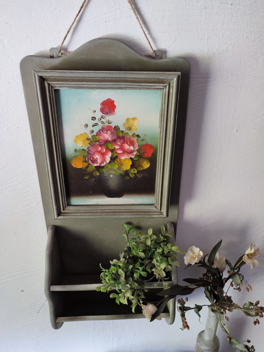 Dulăpior Vintage pentru Chei cu Suport pentru Plicuri sau Reviste [8]