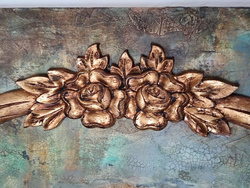 Icoană de perete handmade – model unicat cu relief și aurire [8]