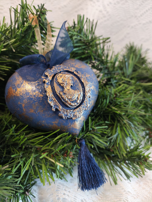 Glob inimă baroc albastru [2]