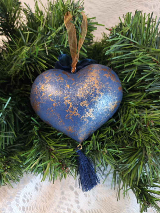 Glob inimă baroc albastru [4]