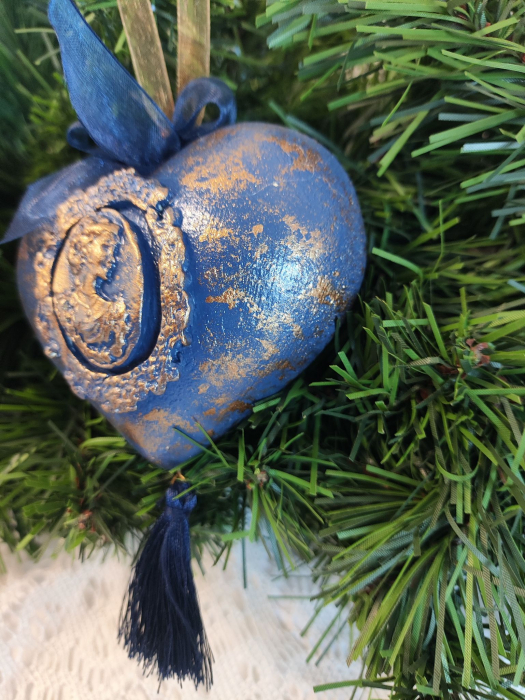 Glob inimă baroc albastru [5]