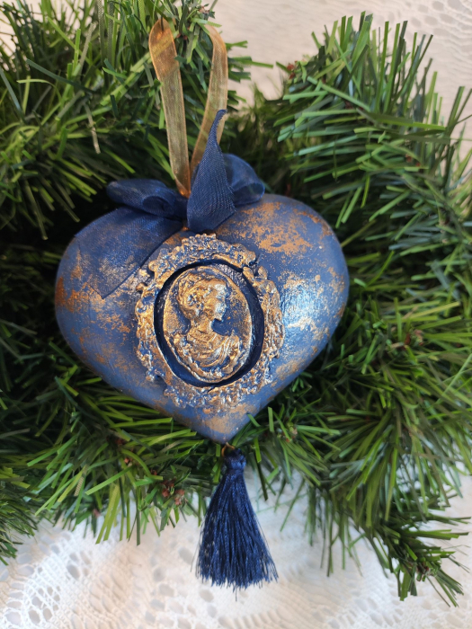 Glob inimă baroc albastru [1]