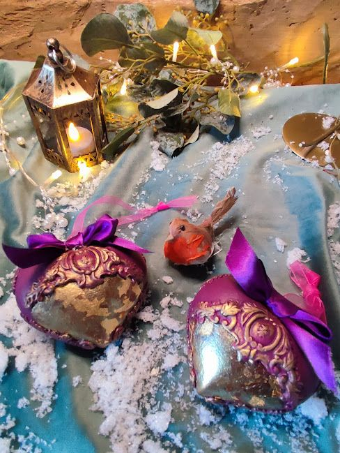 Glob inimă baroc fuchsia [4]