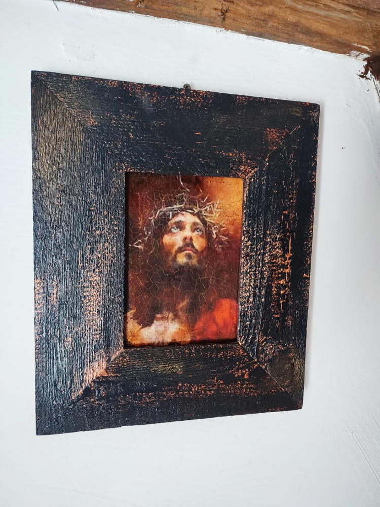 Iisus cu coroană de spini – decor vintage [6]