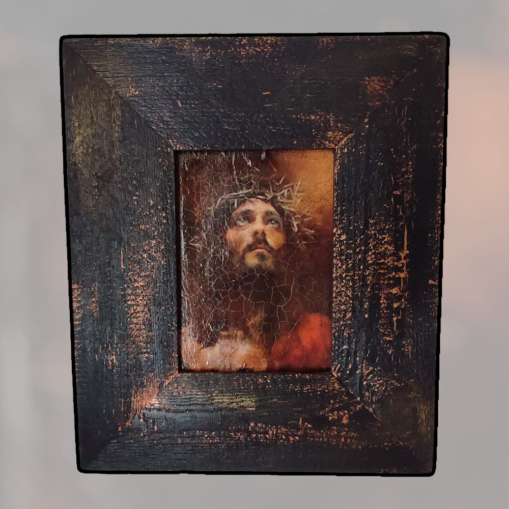 Iisus cu coroană de spini – decor vintage [3]