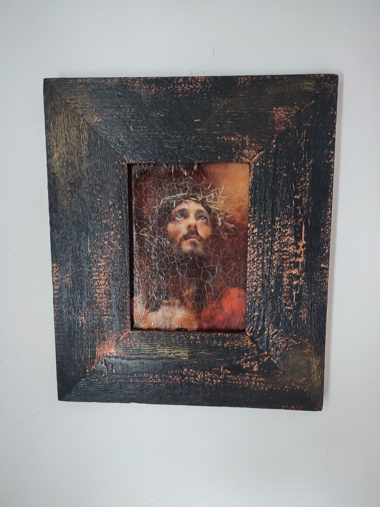 Iisus cu coroană de spini – decor vintage [2]
