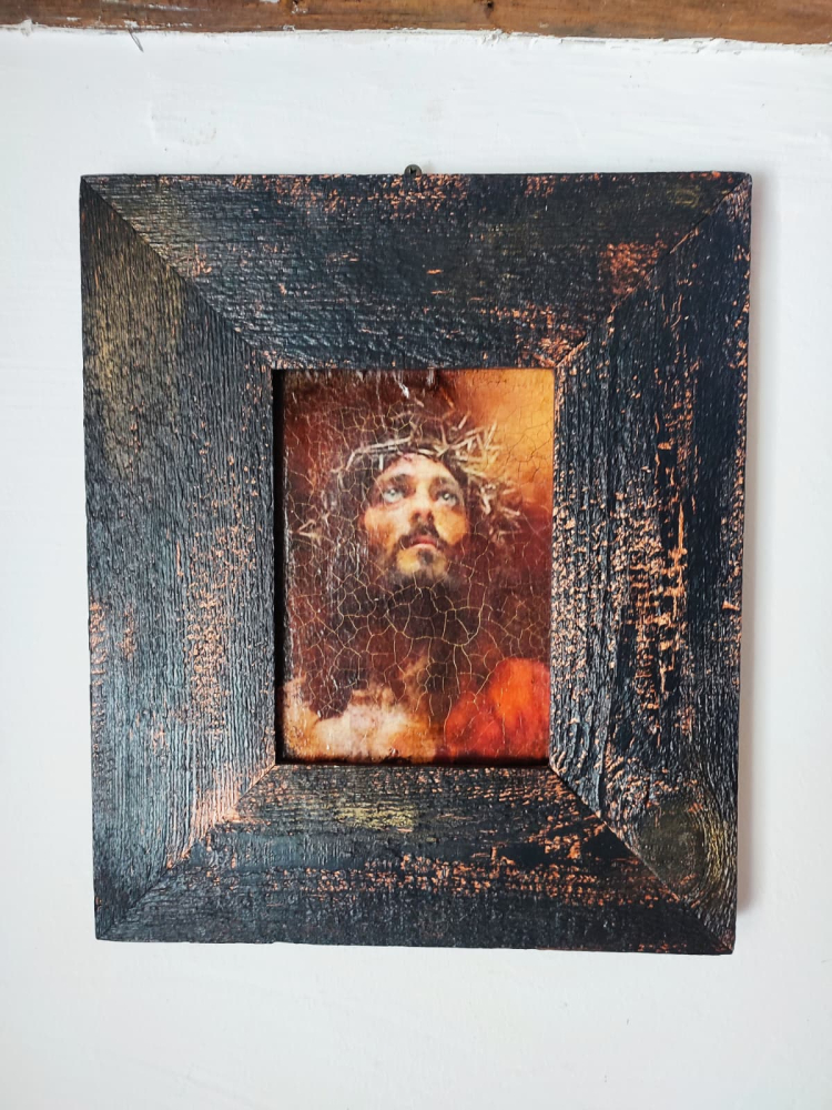 Iisus cu coroană de spini – decor vintage [5]
