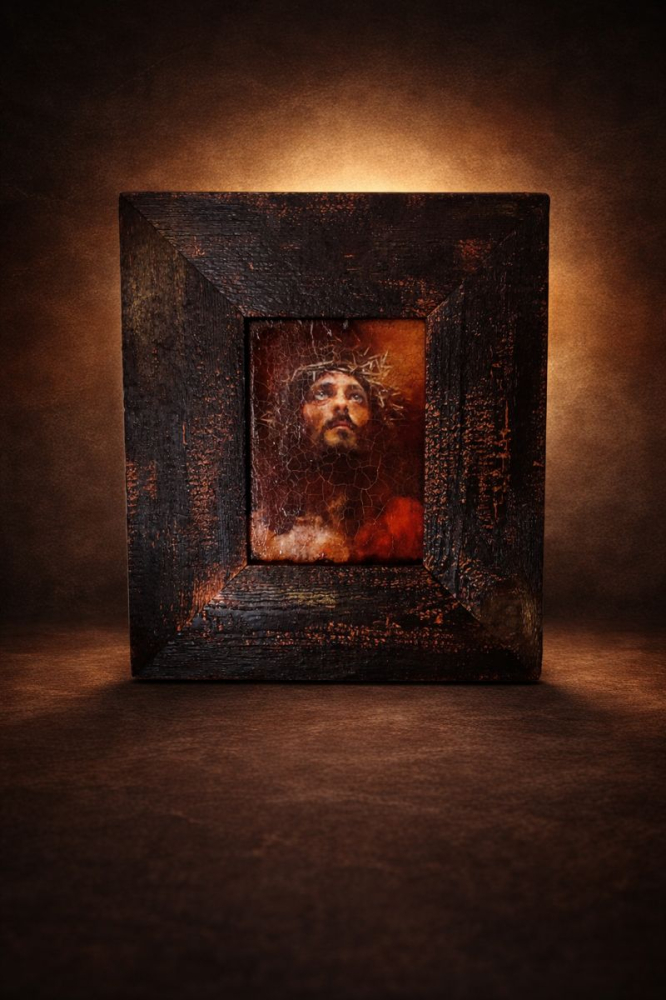 Iisus cu coroană de spini – decor vintage [1]