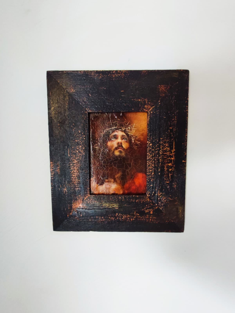 Iisus cu coroană de spini – decor vintage [7]