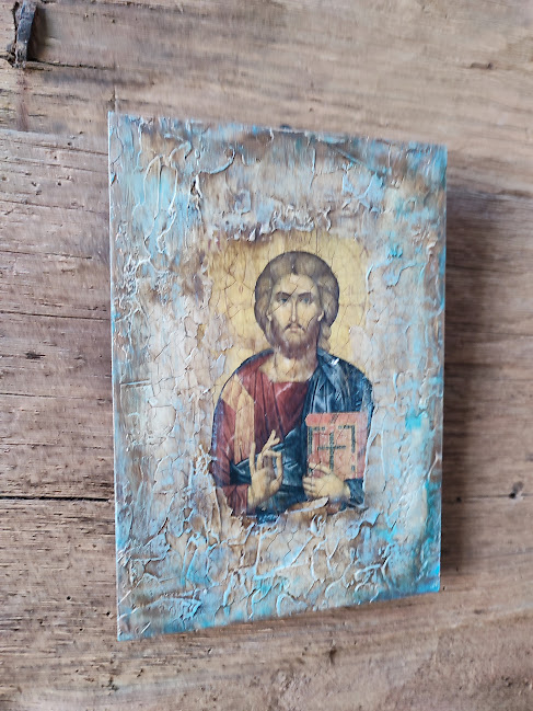 Icoană pe lemn cu Mântuitorul – unicat [5]