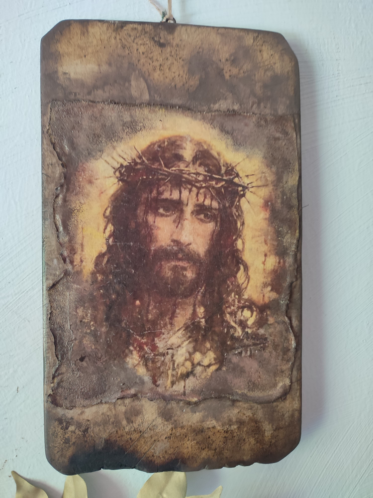 Icoană pe blat de lemn vechi [5]