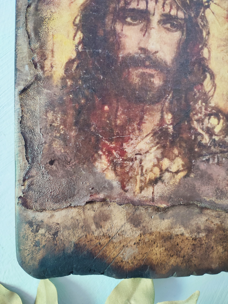 Icoană pe blat de lemn vechi [6]