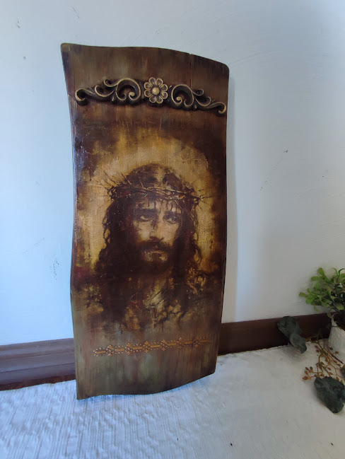 Icoană pe lemn masiv cu chipul lui Iisus [3]