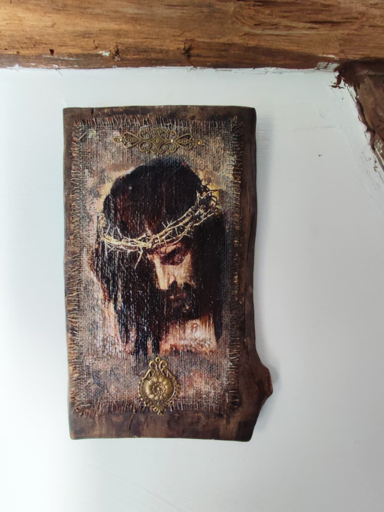 Icoană pe lemn masiv cu chipul lui Iisus [7]