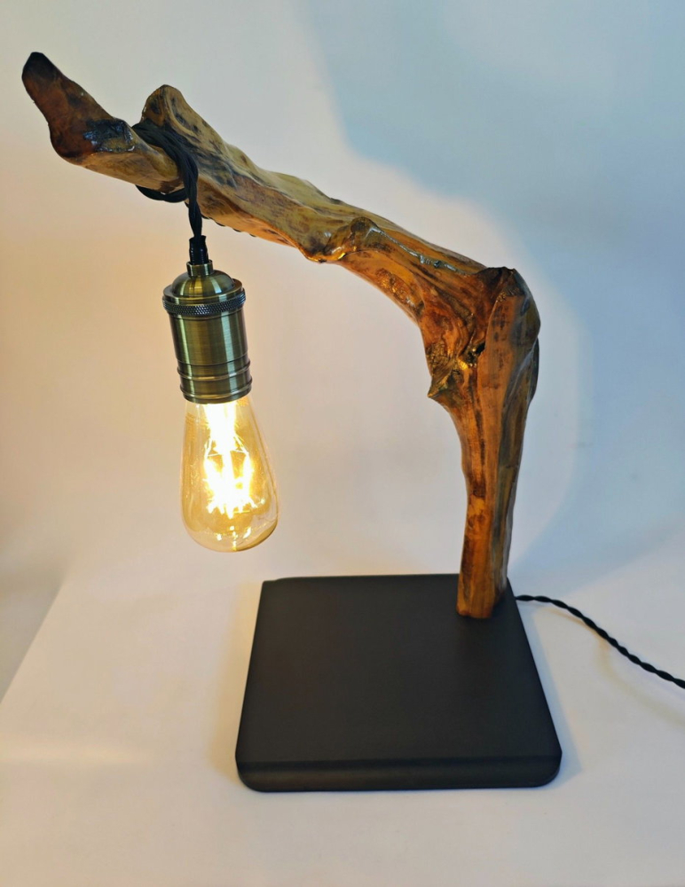 Lampă handmade din lemn vechi piesă unicat [7]