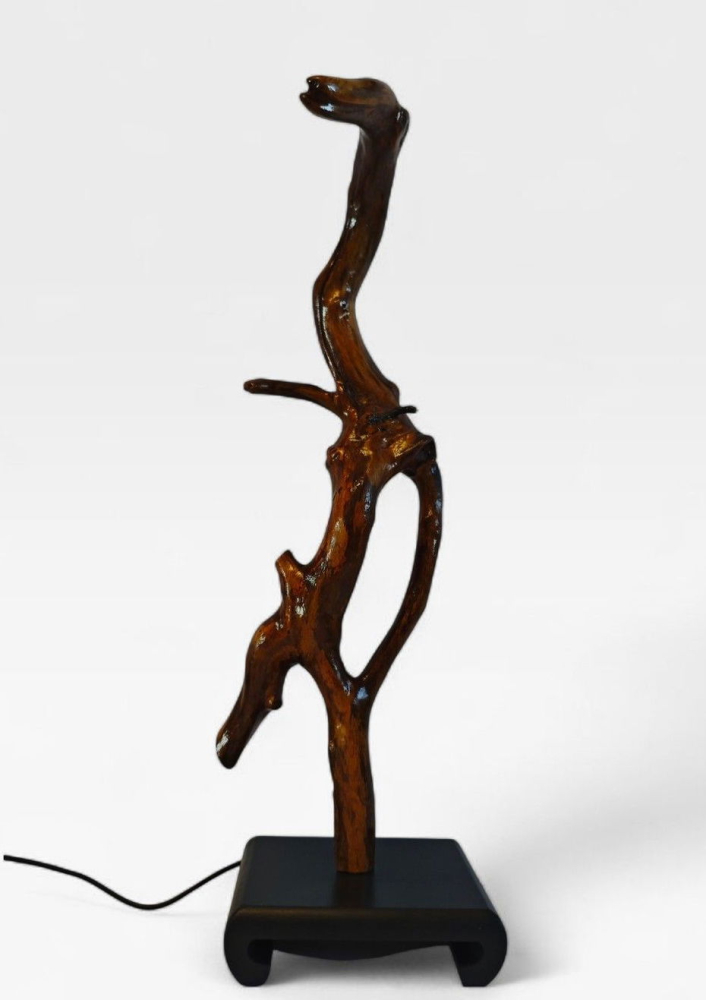 Lampă sculpturală din lemn vechi [2]