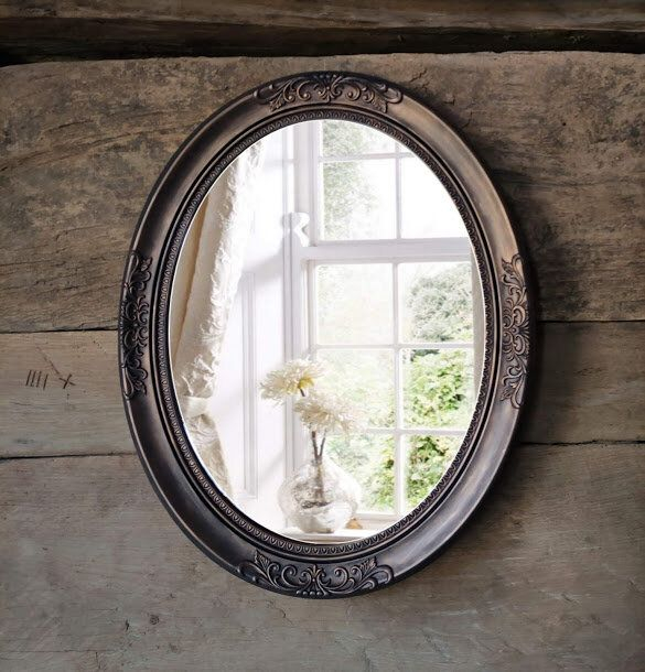 Oglinda ovala de perete-aspect cupru [6]