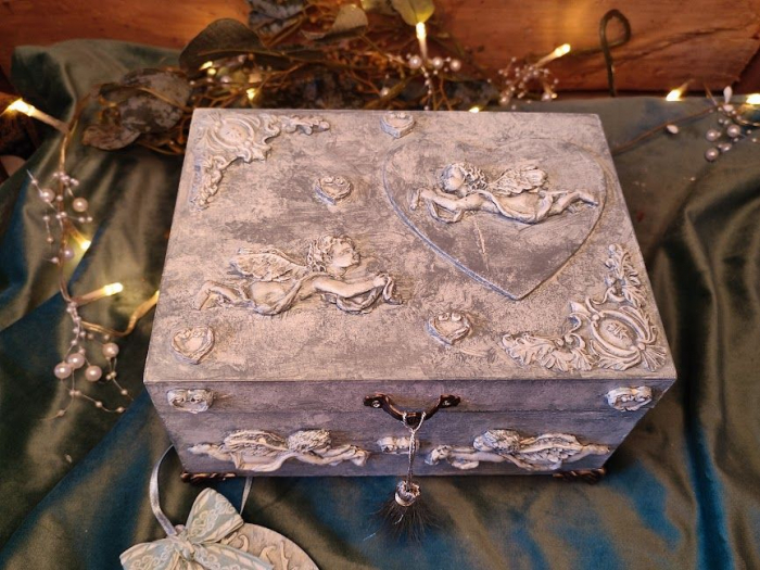 Set caseta si 4 decoratiuni-Vintage Angels [2]