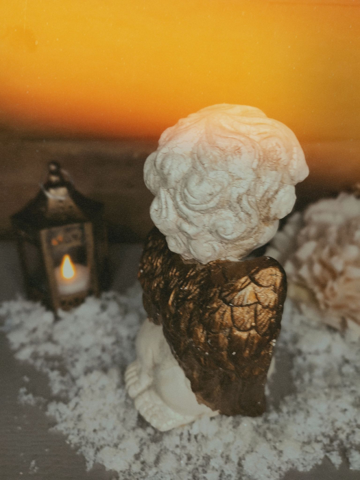 Statueta vintage din ceramica-Inger [2]