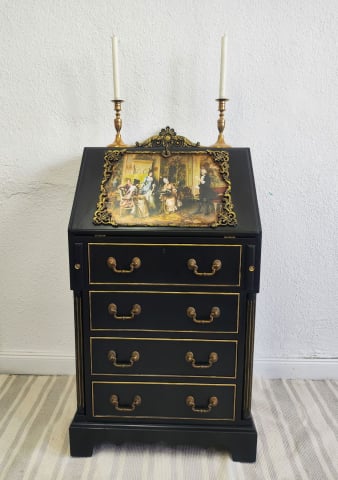 Mobila Reconditionata-Mobila Shabby Chic - Birou secretaire -Onix