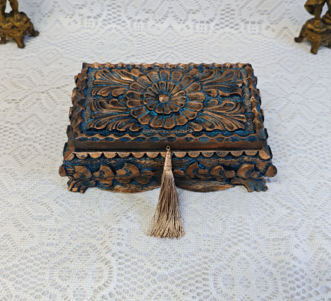 Cutii și Casete Bijuterii Handmade – Eleganță Unicat pentru Comori Personale - Casetă bijuterii -Baroque