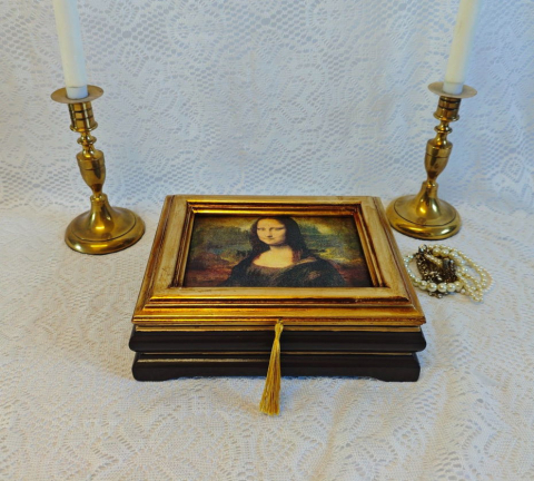 Cutii și Casete Bijuterii Handmade – Eleganță Unicat pentru Comori Personale - Casetă bijuterii -Mona Lisa