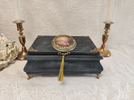 Cutii,casete,cufere handmade - Casetă bijuterii XL-Baroque
