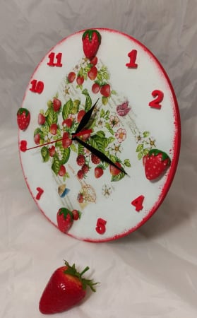 Ceas de perete decorativ/Ceas bucatarie - Căpșuni [6]