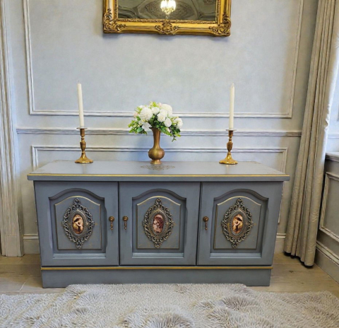 Mobila Reconditionata-Mobila Shabby Chic - Comodă/pantofar -Memories