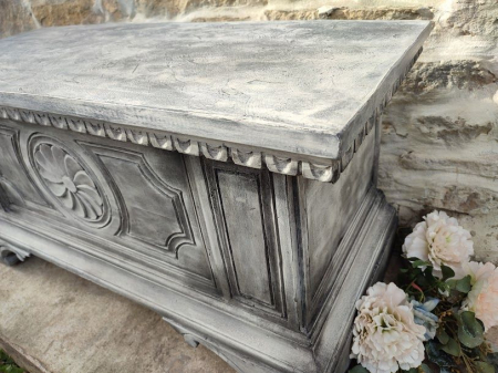 Cufar din lemn masiv,antichizat alb [7]