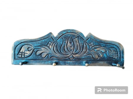 Decoratiuni casa - Cuier chei-lemn sculptat