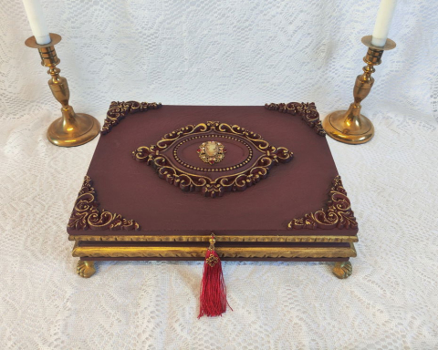 Cutii,casete,cufere handmade - Cutie bijuterii -Camee XL