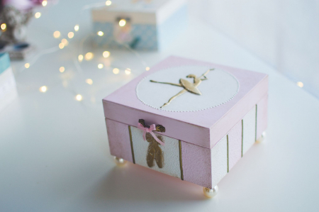 Cutii,casete,cufere handmade - Cutie bijuterii-Little Ballerina