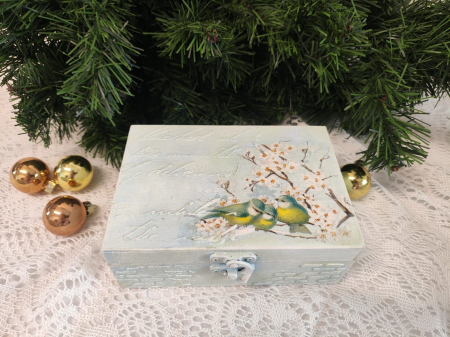 Craciun-globuri si decoratiuni hand made - Cutie Bird in winter