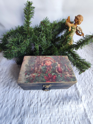 Cutie cadou handmade cu globuri de Crăciun [7]