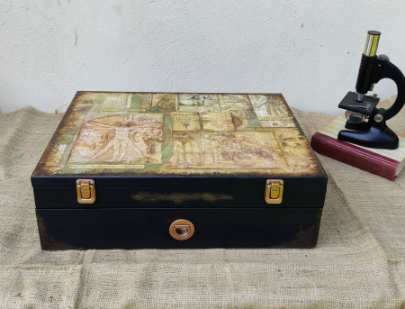 Cutii,casete,cufere handmade - Cutie depozitare - Da Vinci XL
