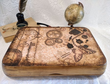 Decoratiuni steampunk/industrial - Cutie depozitare - Steampunk