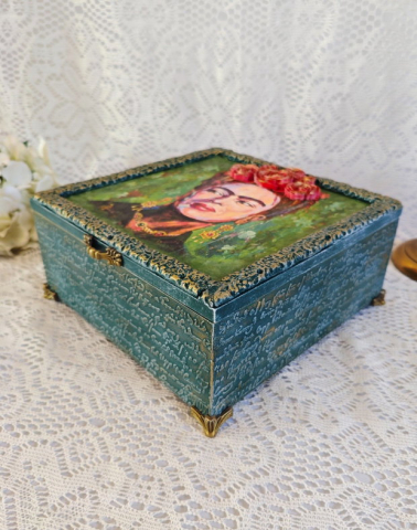 Cutie din lemn-Frida Kahlo [9]