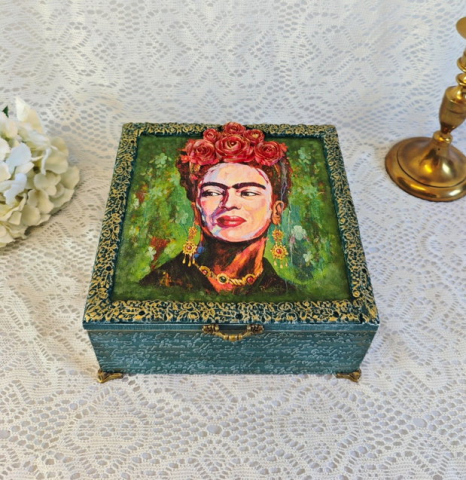 Cutie din lemn-Frida Kahlo [1]