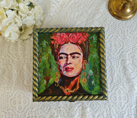 Cutie din lemn-Frida Kahlo [5]