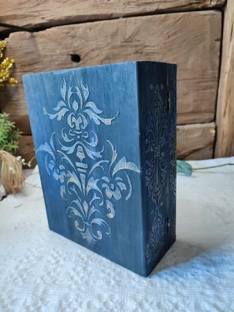 Cutie din Lemn Model Carte, Decorată cu Imaginea Maicii Domnului [5]