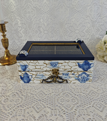 Cutii și Casete Bijuterii Handmade – Eleganță Unicat pentru Comori Personale - Cutie lemn-Tea