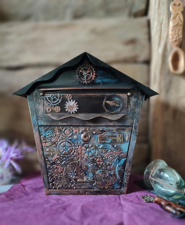 Decoratiuni steampunk/industrial - Cutie postala-Steampunk