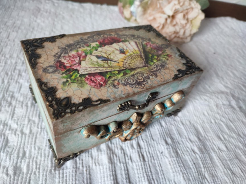 Cutie decorativă din lemn – handmade, shabby chic [5]