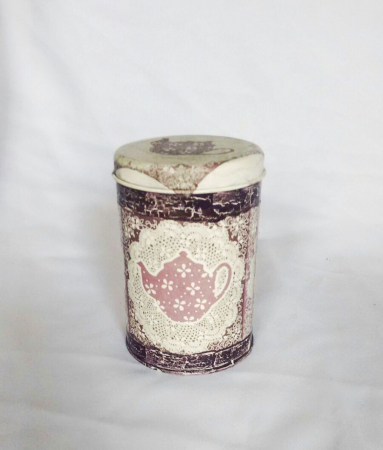 Cutii,casete,cufere handmade - Cutie rotunda metalica