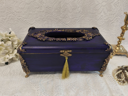 Cutii,casete,cufere handmade - Cutie șervețele-Baroc